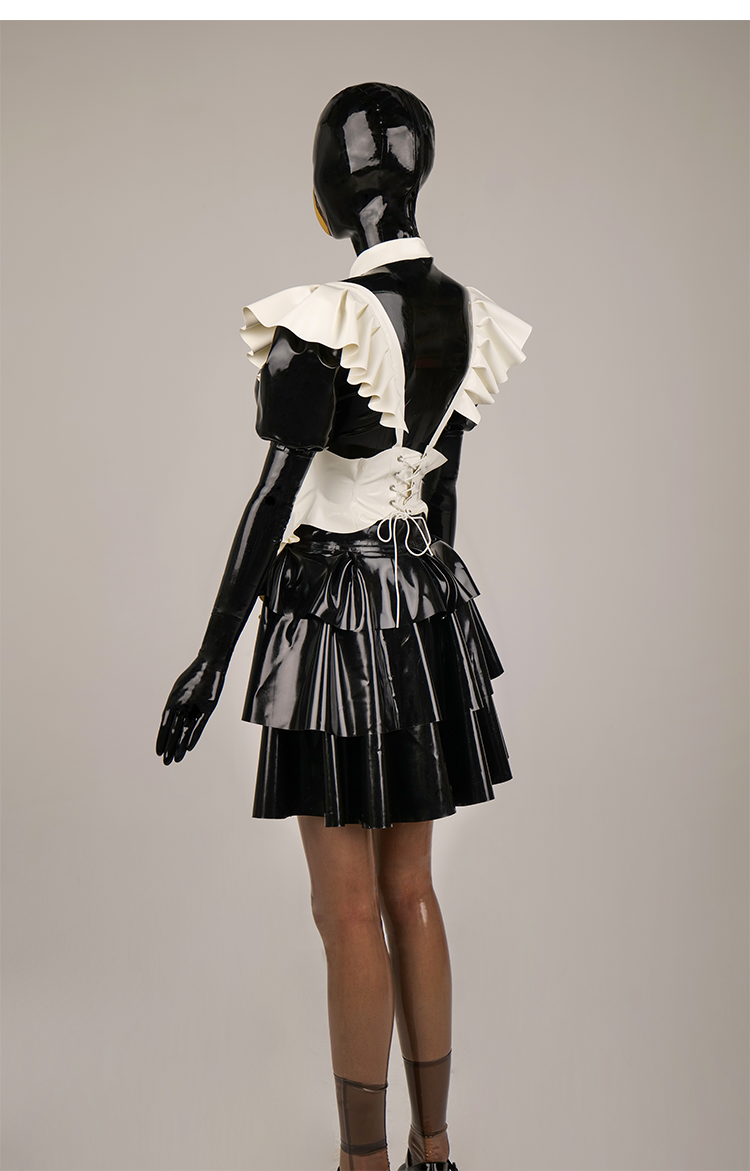 NEOGAN TG10 Asymmetric Latex Maid Suit (3-Piece Set)
