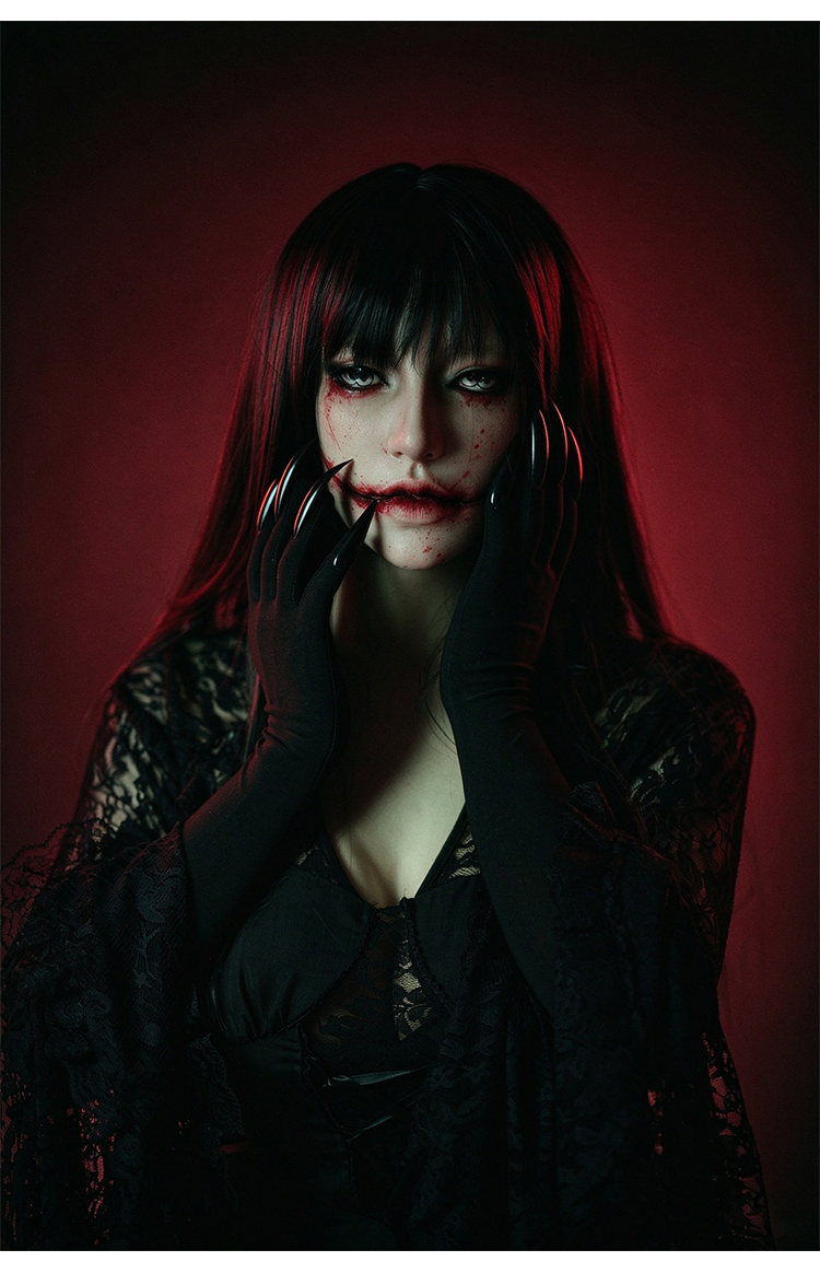 "Blood Kiss" 2026 Halloween Special Makeup Female Mask Inspired by Acedia