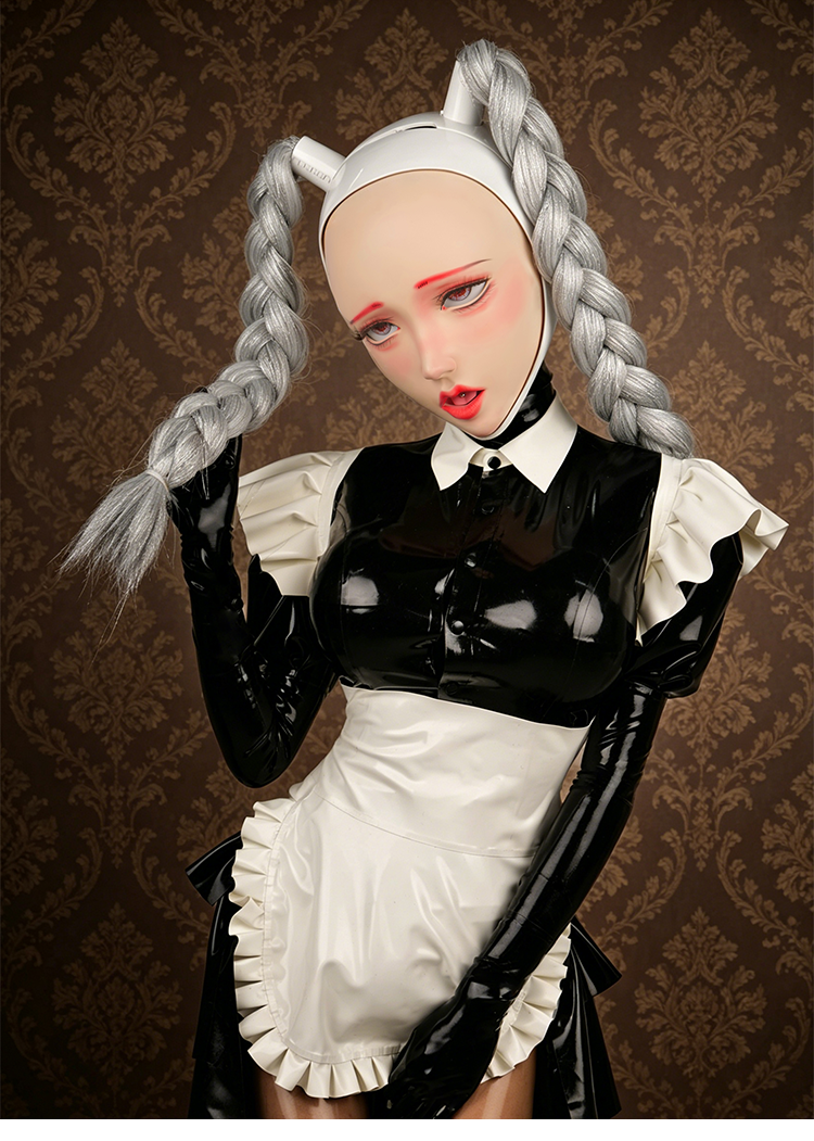 NEOGAN | "Sacred Disguiser" The White Mask with Detachable Ponytails & Locks