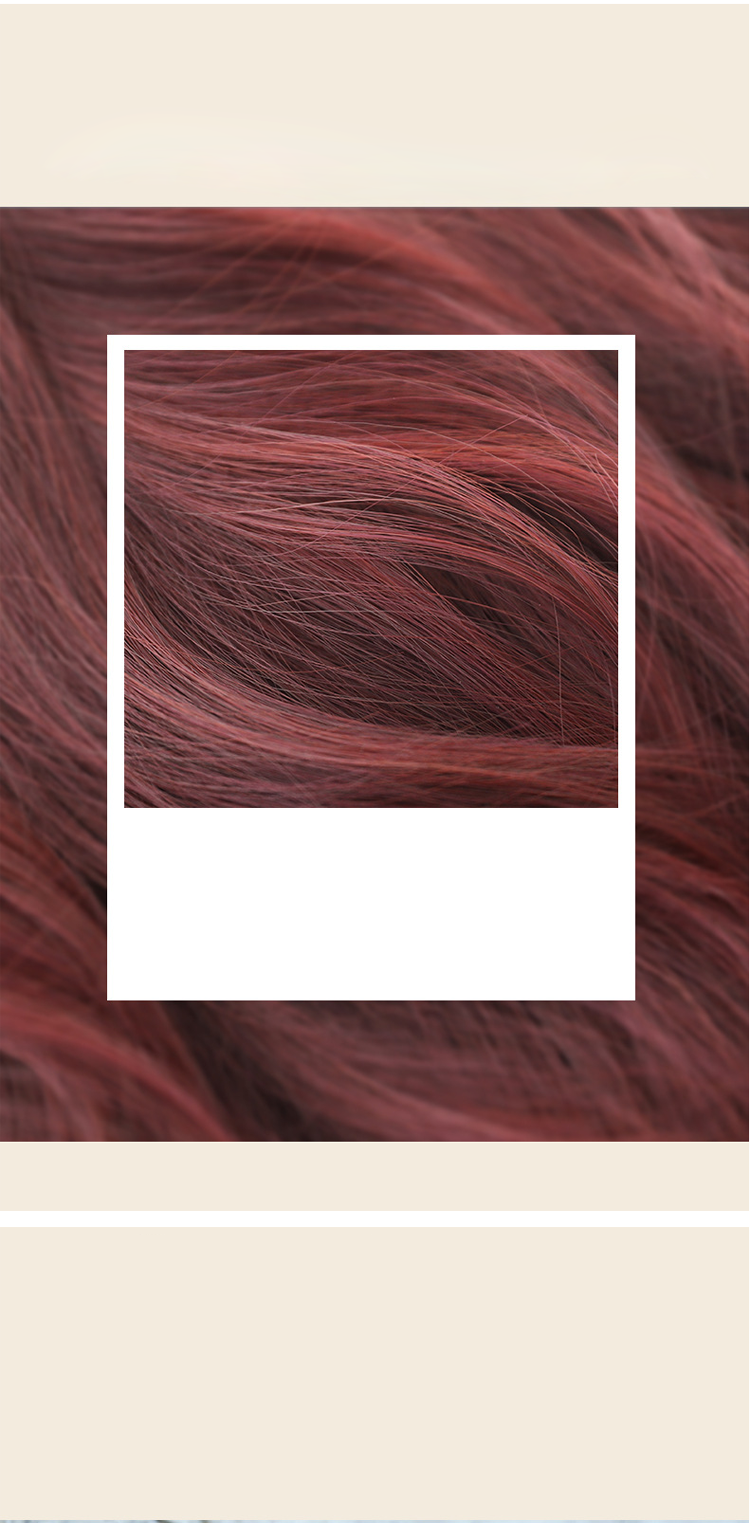 Wig | Long Wave Burgandy Red with Flush Bang 66cm