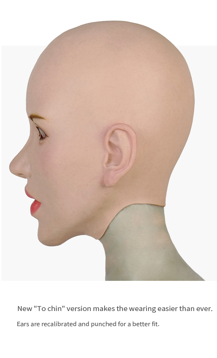 MoliFX Molly2 Shinjuku makeup silicone female mask by InTheMask, featuring realistic SFX-level facial details and vibrant makeup.
