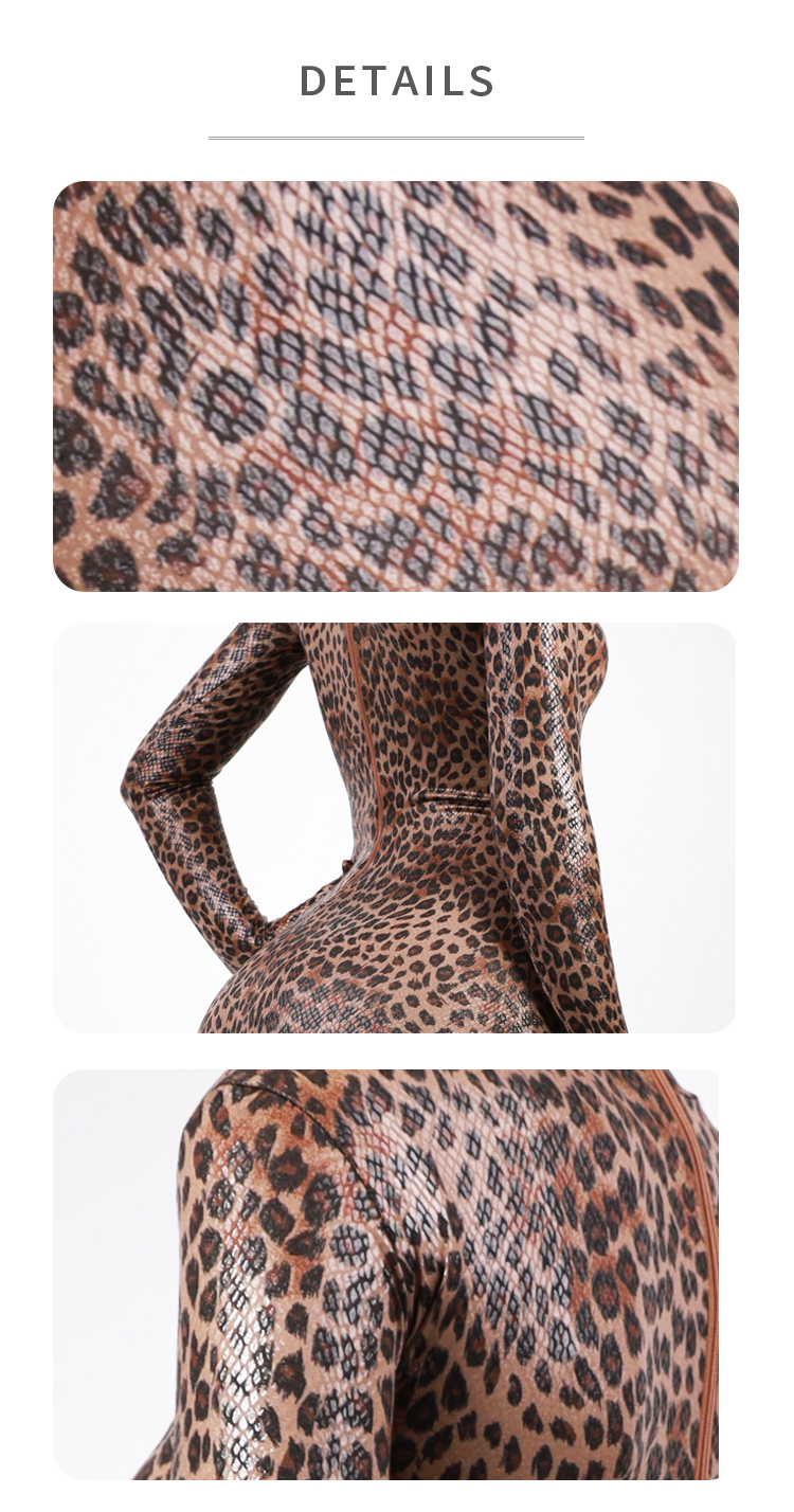 Molis Zentai | „Squama“ Glänzender, elastischer Spandex mit Leopardenpunkten 