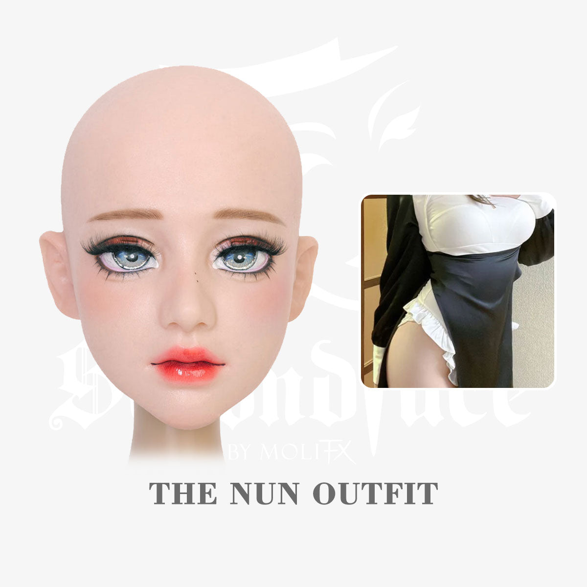 SecondFace by MoliFX | "The Nun" Silicone Female Mask F03 - InTheMask by Moli's