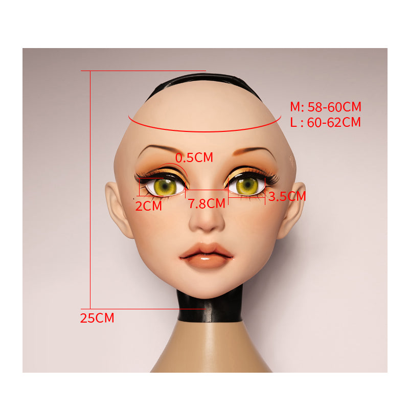 NEOGAN | Parker The Female Doll Maske mit Knebel und Latexhaube von Moli's 