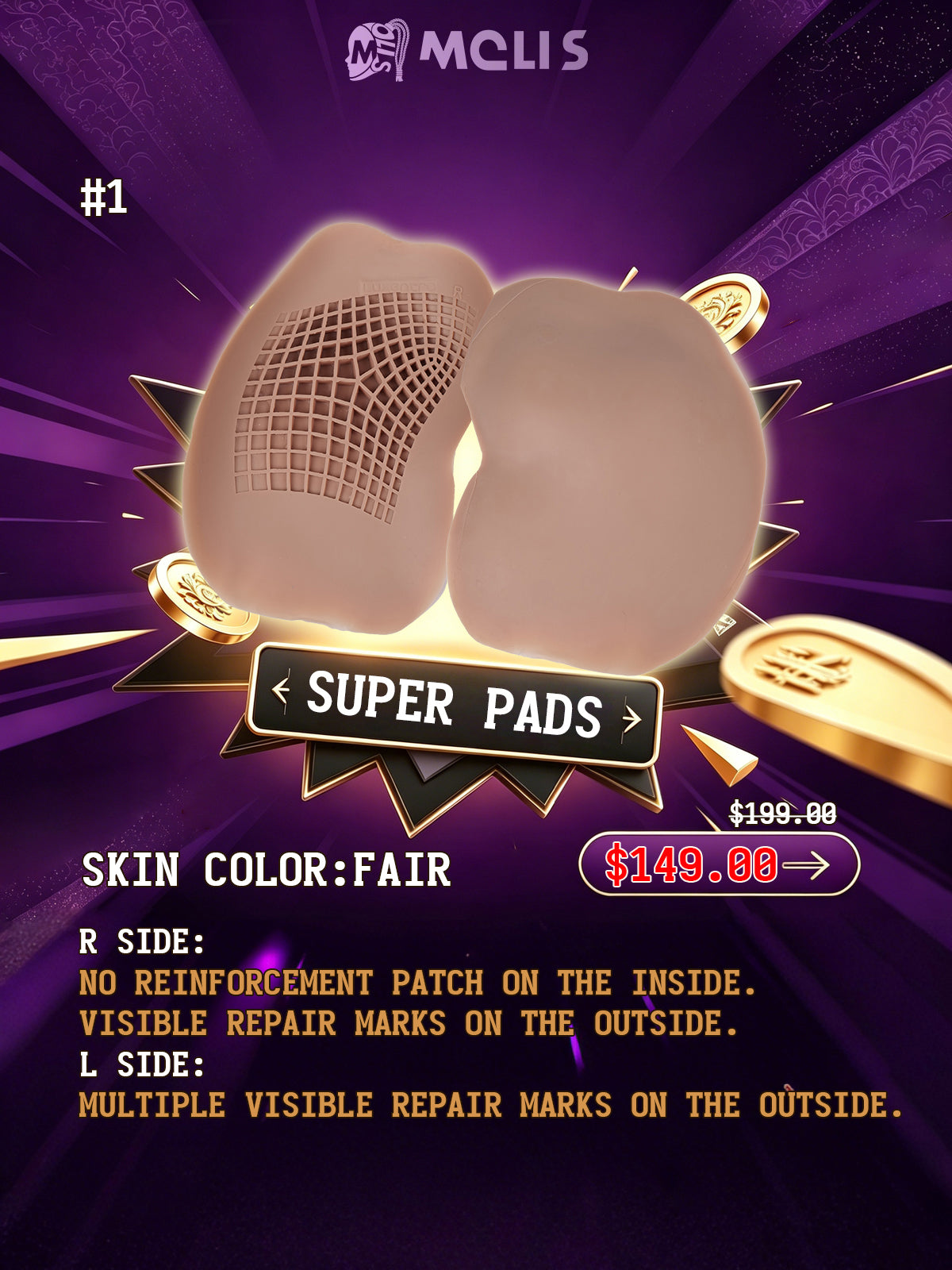 【Flash Sale 25% OFF】"Super Pads" for Hip Padding and Girdle Enhancement by Luxentra | Kigurumi & Drag