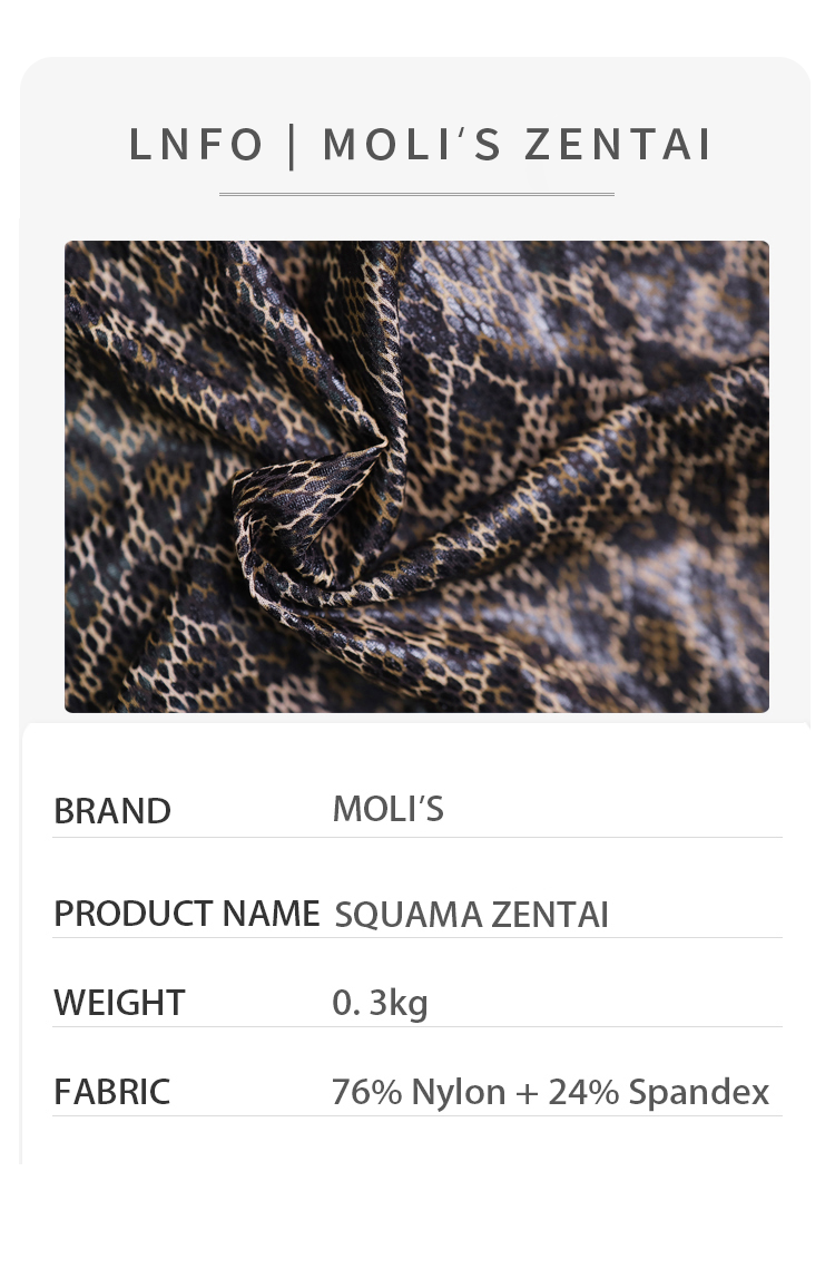 Molis Zentai | „Squama“ Glänzender, elastischer Spandex mit Leopardenpunkten 