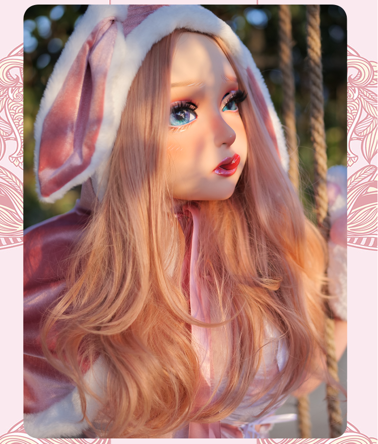 NEOGAN | Cherrie, die weibliche Puppenmaske mit Knebel und Latexhaube 