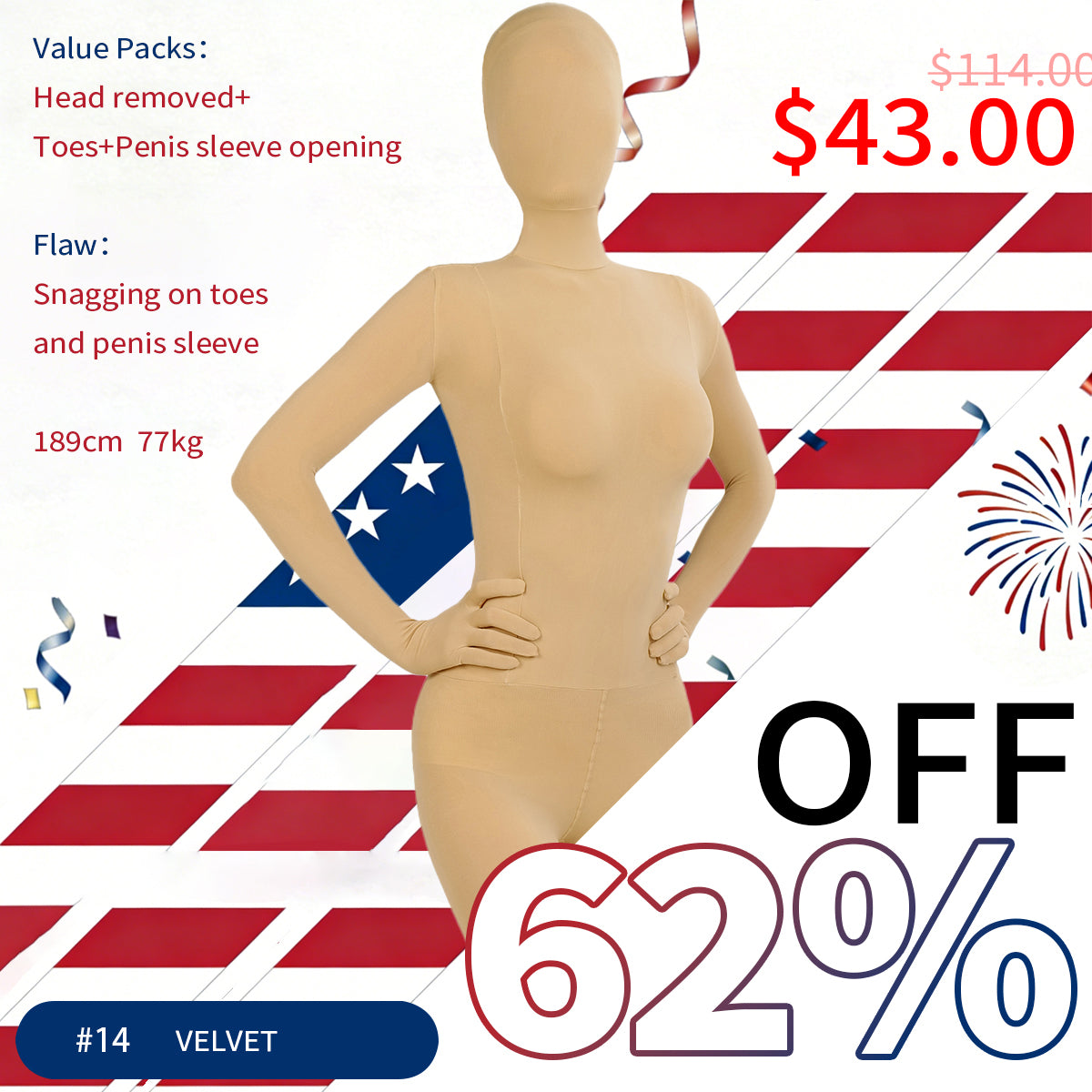 【Flash Sales 57%OFF】Multiple Full-Coverage Bodysuit Moli's Zentai