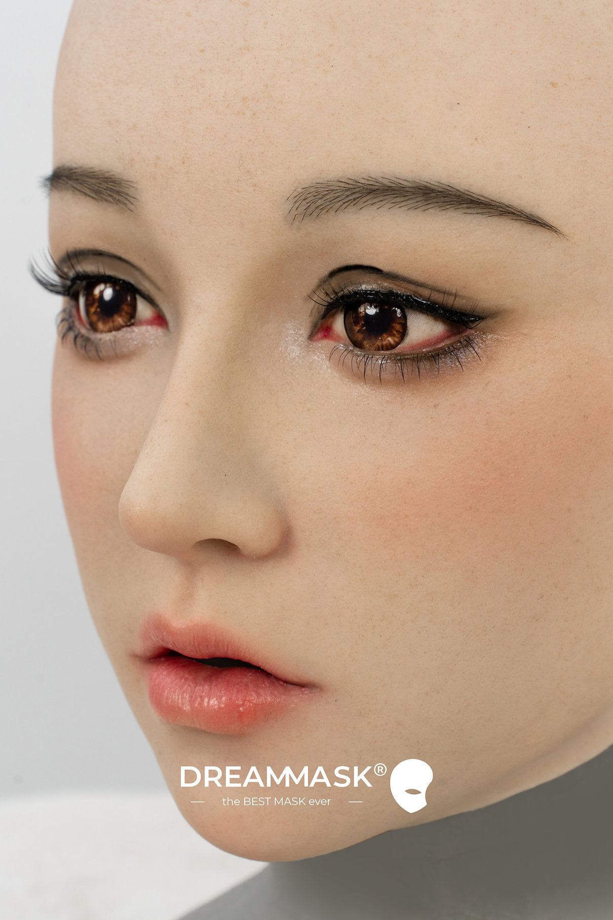 InTheMask MOLIS M33 Elsa silicone doll mask in normal version, detailed realistic face with blonde hair and blue eyes.