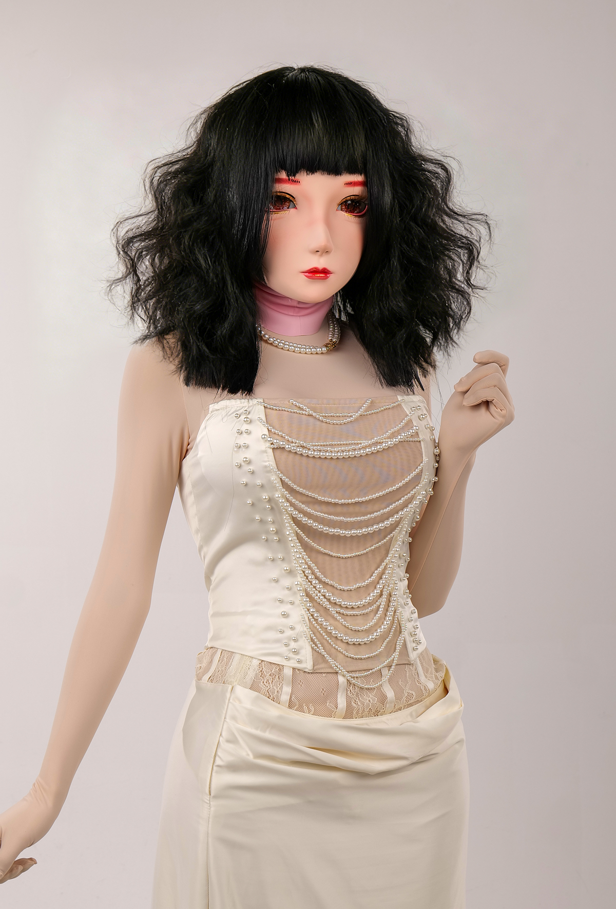 NEOGAN | "Tangerine" The Female Doll Mask with Gag and Latex Hood D07 - InTheMask by Moli's