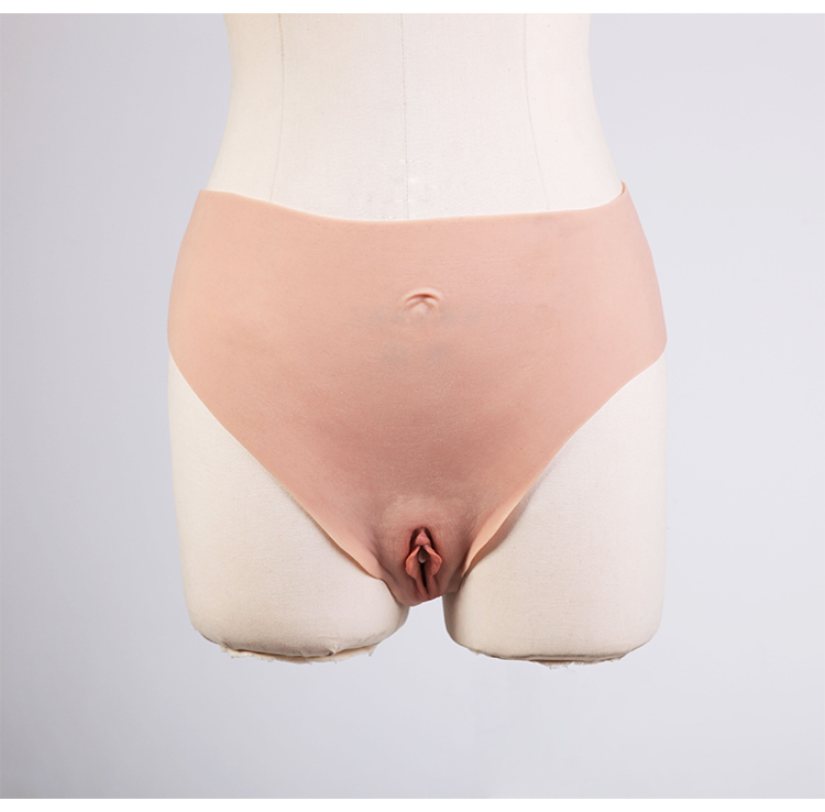 “Cheryl”Prosthetic Silicone Female Vagina Girdle Pant Penetrable with Tube