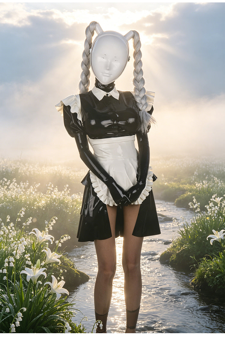 NEOGAN TG10 Asymmetric Latex Maid Suit (3-Piece Set)
