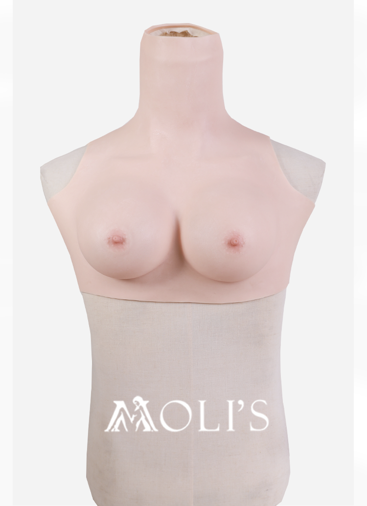 "Zero Touch" Breasts | "B" Cup Silicone Breastplate for Crossdressers - InTheMask by Moli's