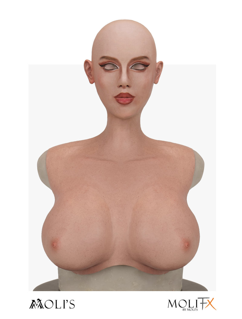 InTheMask by MOLIS Amelia Soho Makeup SFX-Level silicone female mask with realistic facial features and detailed skin texture.