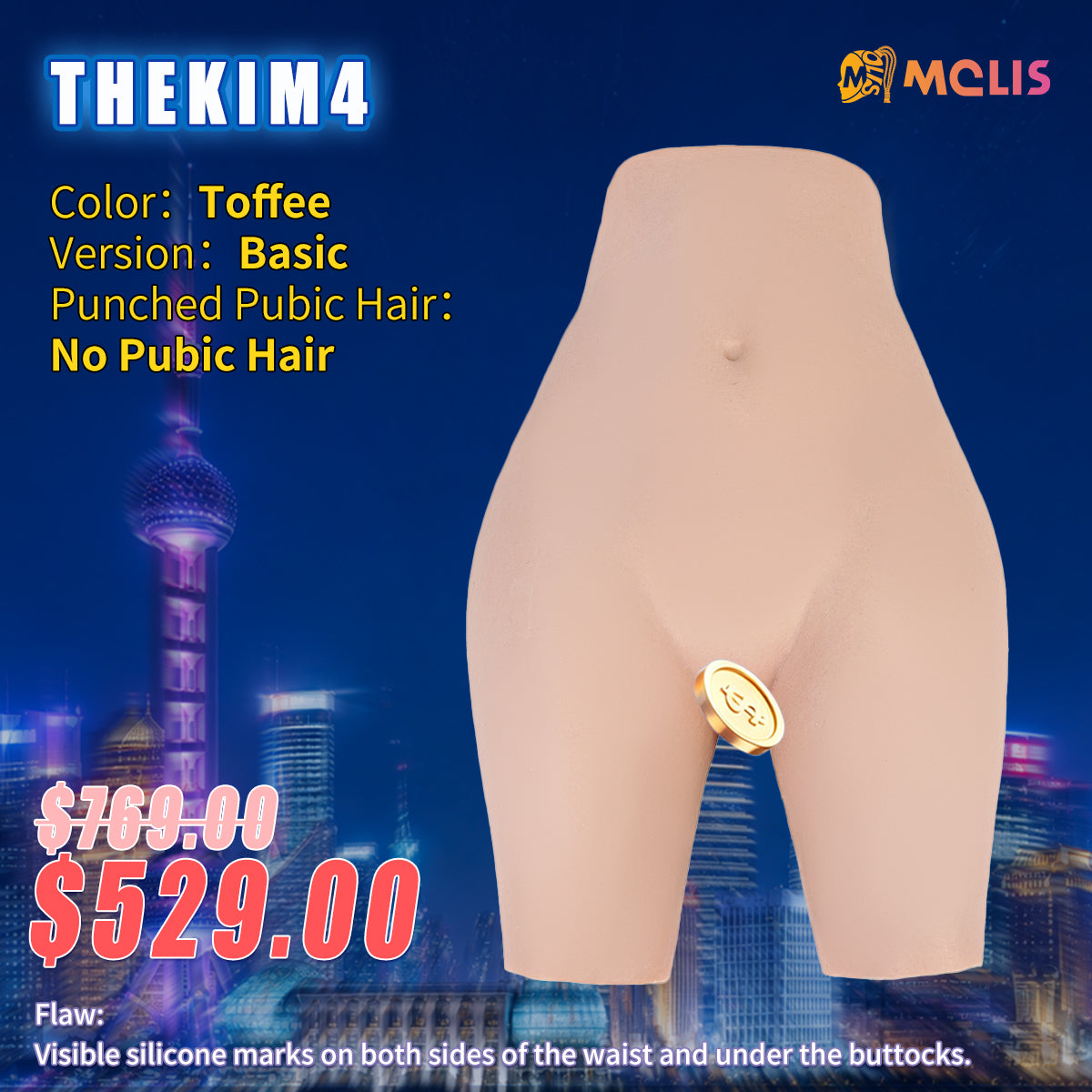 【Flash Sales 33% OFF】The Kim4 | XL Silicone Girdle Pant with Extreme Hip & Thigh Enhancement MoliFX XF02