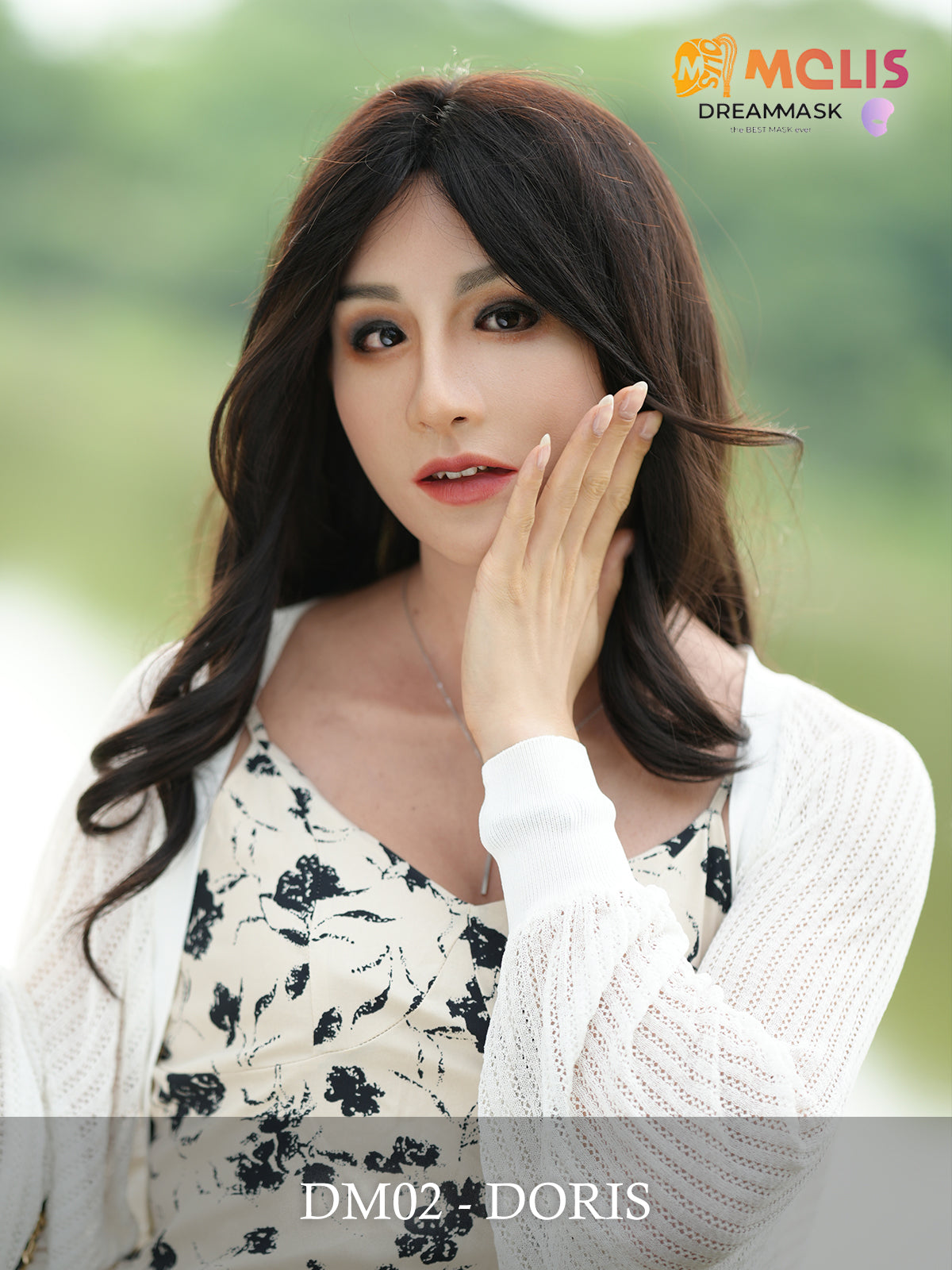 Silicone mask "DM02 Doris" by InTheMask, normal version, showing detailed facial features and smooth silicone surface.