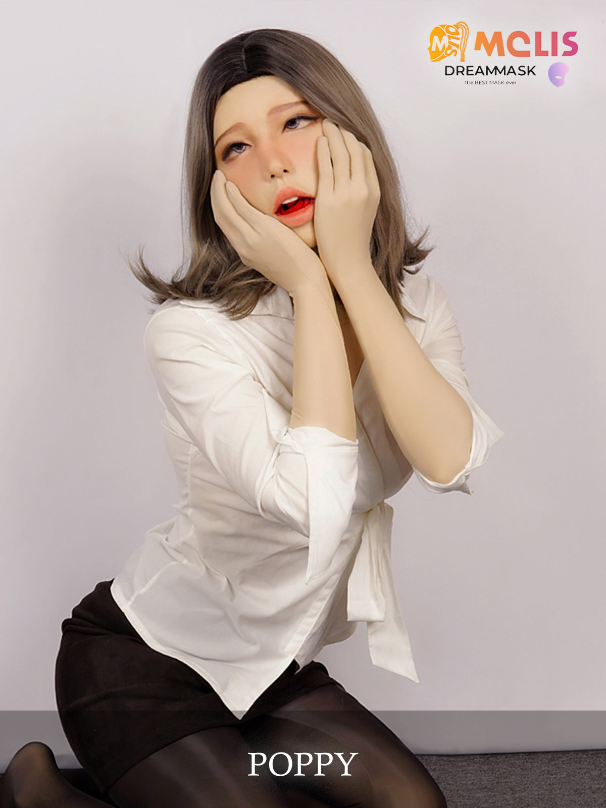 "Poppy" The Female Mask with Gag Optional Ahegao Face - InTheMask by Moli's