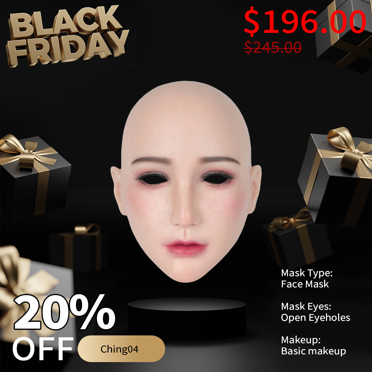 【Flash Sale 20% OFF】"Ching04" The Silicone Female Mask Makeup Ready
