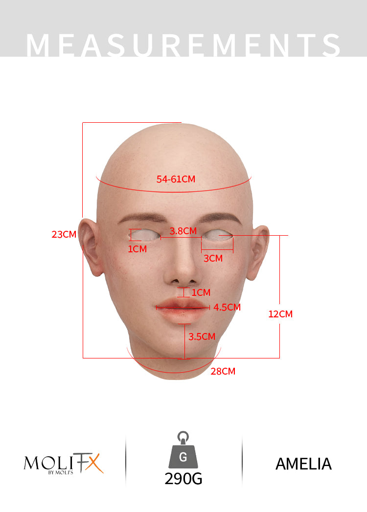 [Pre-Order]“Amelia” SFX-Level Silicone Female Mask by MoliFX
