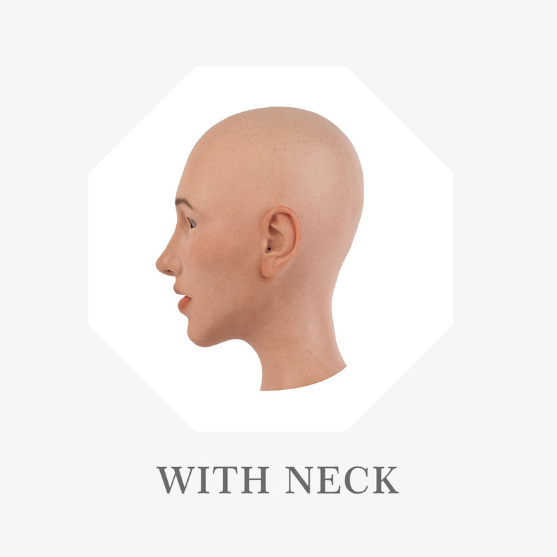 Silicone female mask from MoliFX’s Molly2 Oriental Beauty Style collection, featuring realistic facial details and skin tone.
