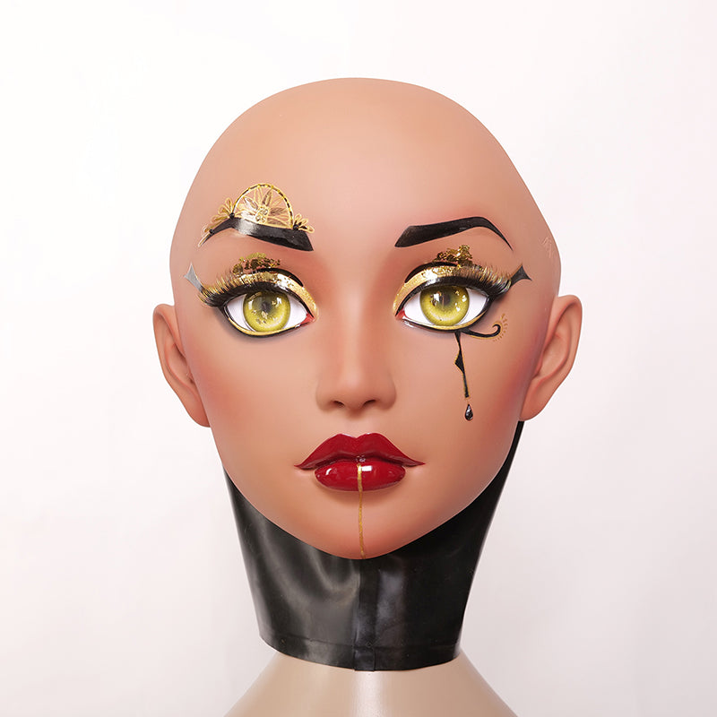 NEOGAN | „Kleopatra“ von „Parker“ Die weibliche Puppenmaske mit Knebel und Latexhaube 
