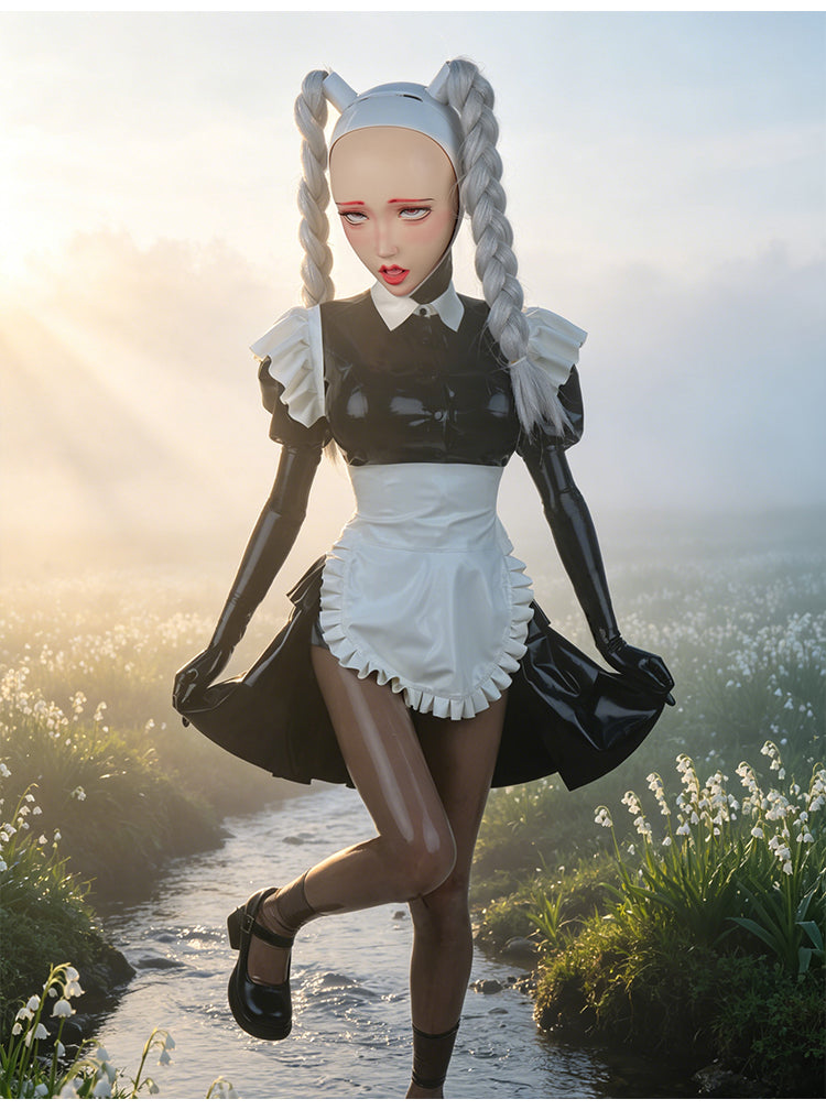 NEOGAN TG10 Asymmetric Latex Maid Suit (3-Piece Set)
