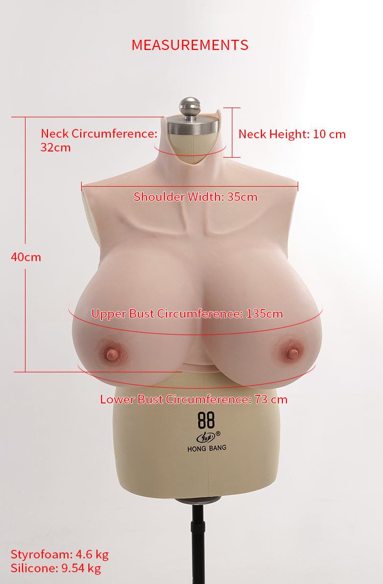 Zero Touch | "X CUP" Huge Tits Silicone Breastplate for Breasts Expansion