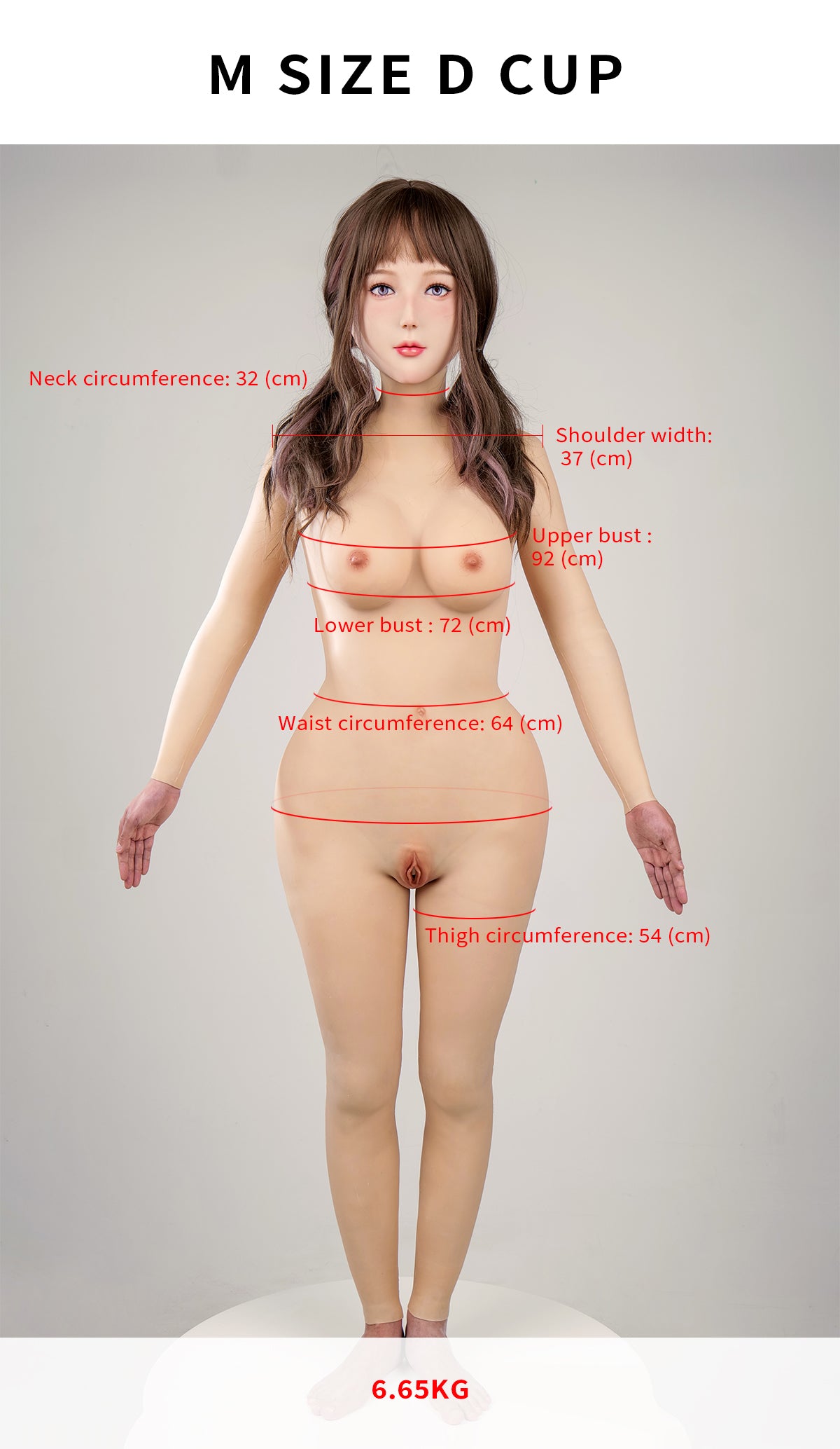 Zero Touch | Female Size Silicone Female Bodysuit with Arms(D Cup Breasts)