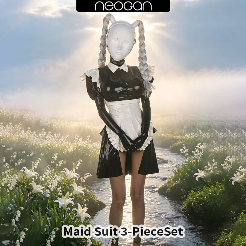 NEOGAN TG10 Asymmetric Latex Maid Suit (3-Piece Set)
