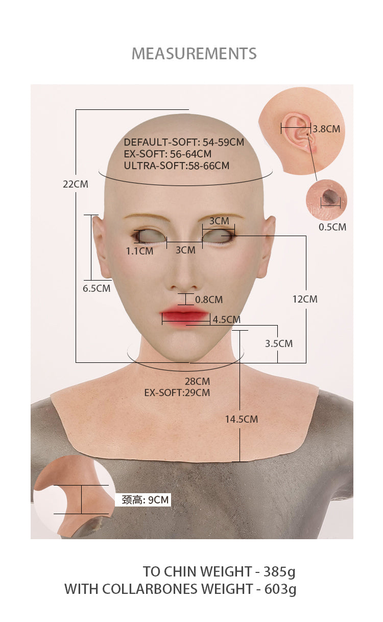MoliFX Molly2 Shinjuku makeup silicone female mask by InTheMask, featuring realistic skin texture and detailed facial features.