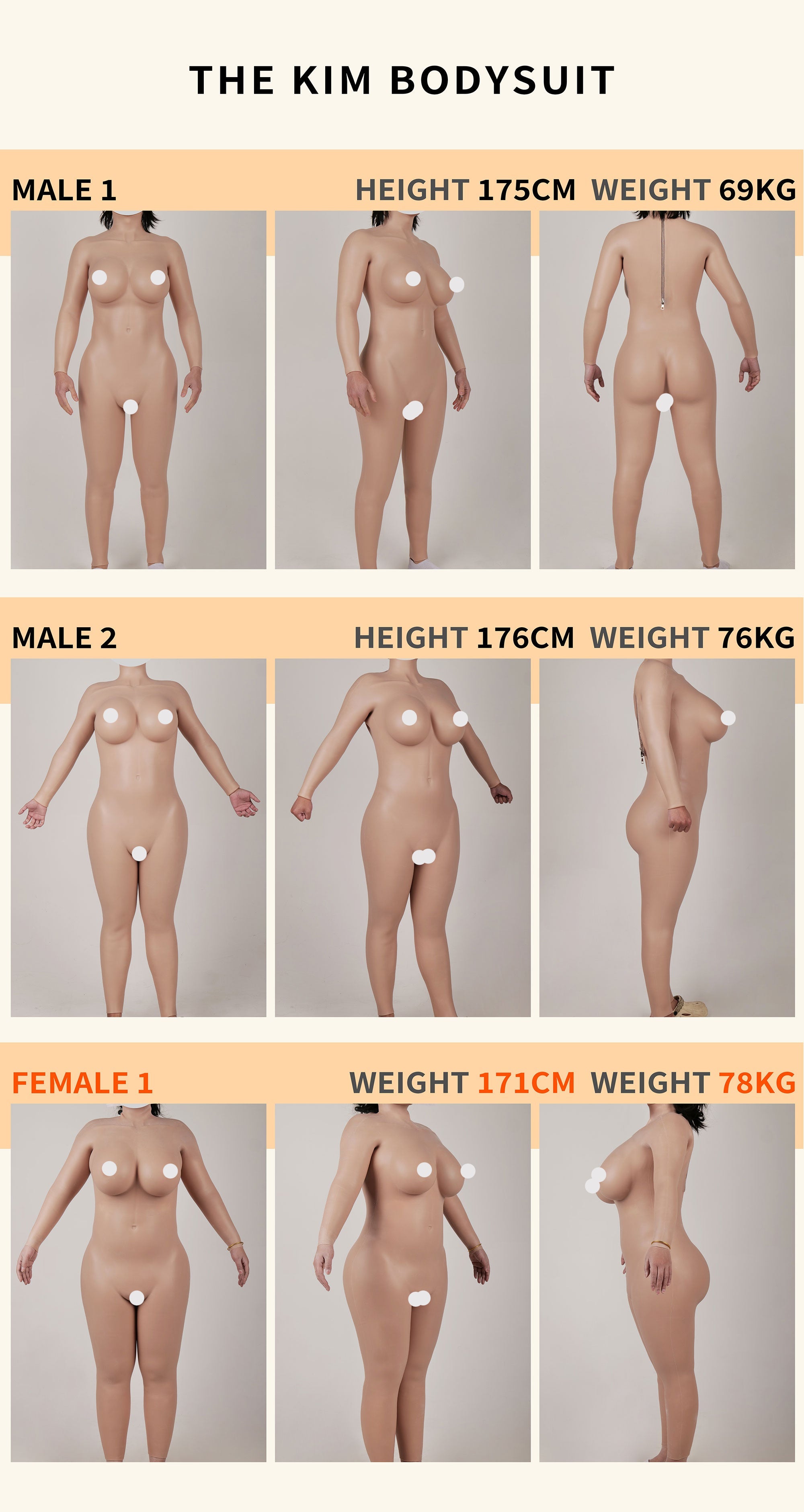 The Kim Bodysuit with Fully Padded Girdle(17.5KG) by Luxentra