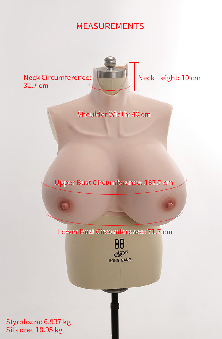Zero Touch | "X CUP" Huge Tits Silicone Breastplate for Breasts Expansion