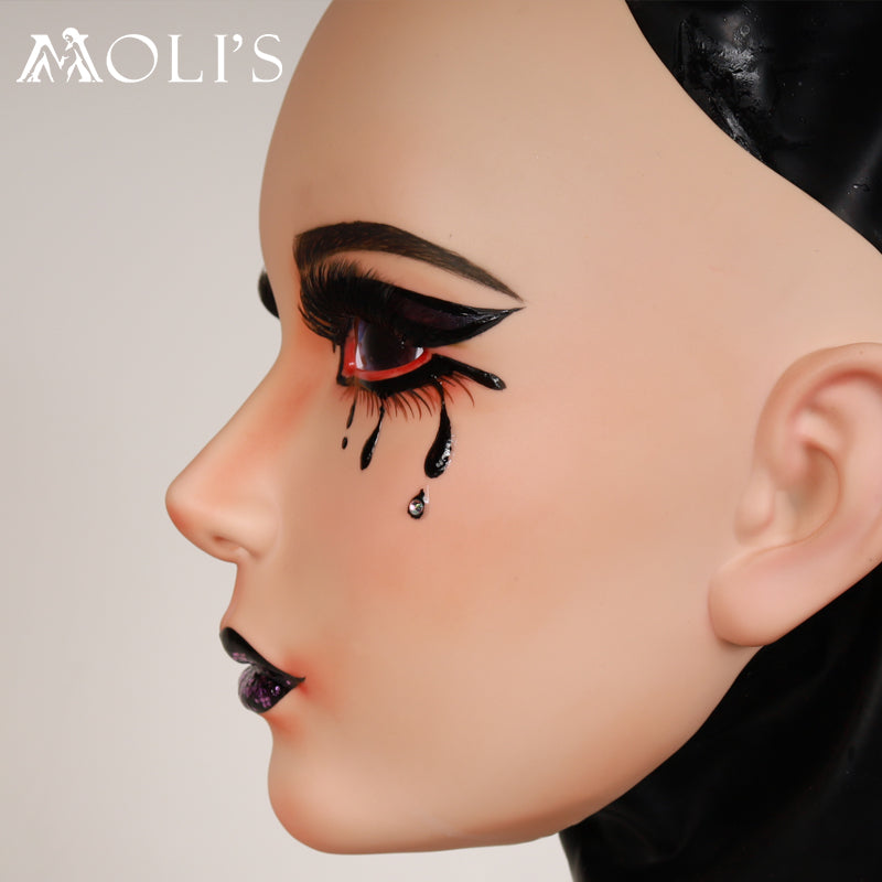 „Delilah“ the Furgie – weibliche Puppenmaske, Gothic-Make-up 