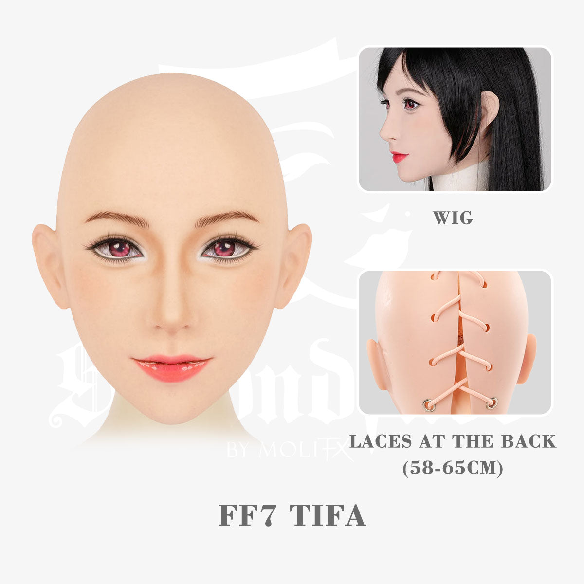SecondFace | "The Tifa“ Silicone Female Mask Special Makeup F04 - InTheMask by Moli's