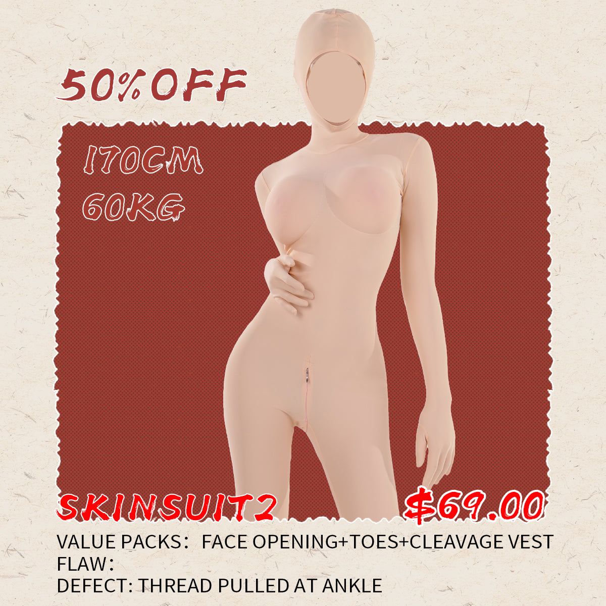 【Flash Sales 60%OFF】Multiple Full-Coverage Bodysuit Moli's Zentai - InTheMask by Moli's
