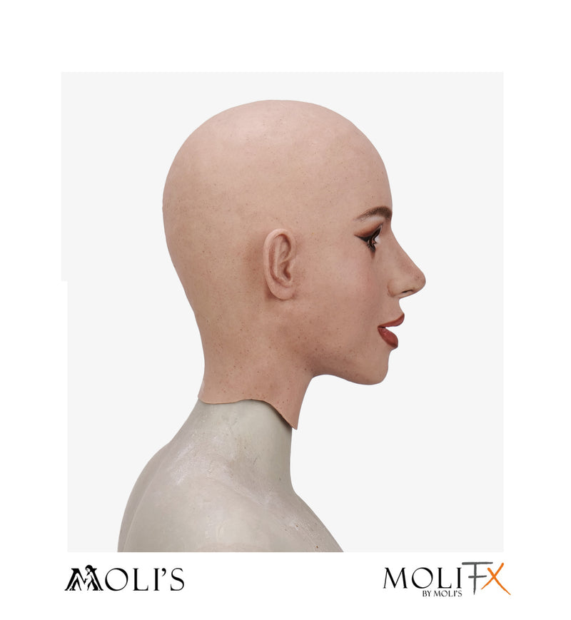 InTheMask by MOLIS Amelia Soho Makeup SFX-Level silicone female mask with realistic skin texture and detailed facial features.