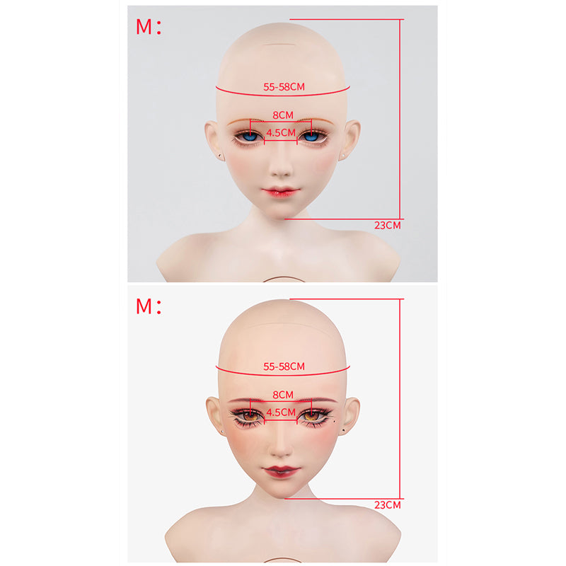 BlackCat Muse Ear Locks Doll Mask by InTheMask MOLIS, featuring detailed facial design and black ear lock accessories.