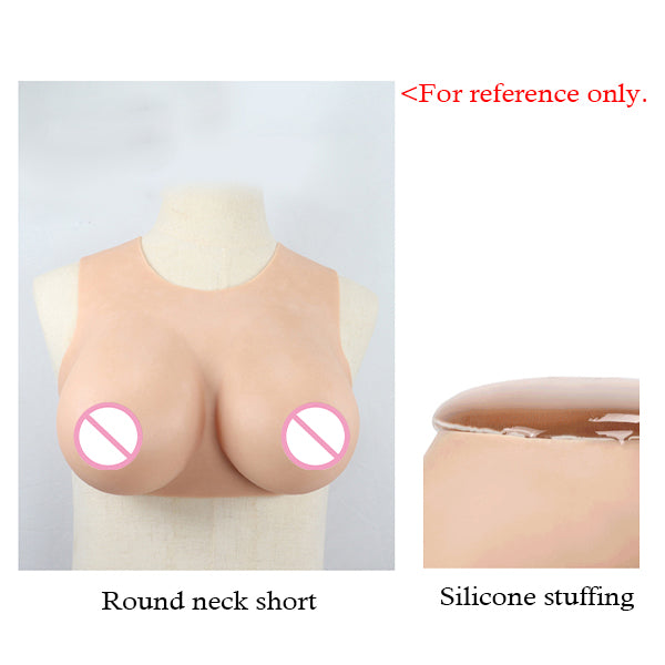 InTheMask by MOLIS silicone breastplate for crossdressers, "Zero Touch" E cup size, realistic breasts with smooth skin finish.
