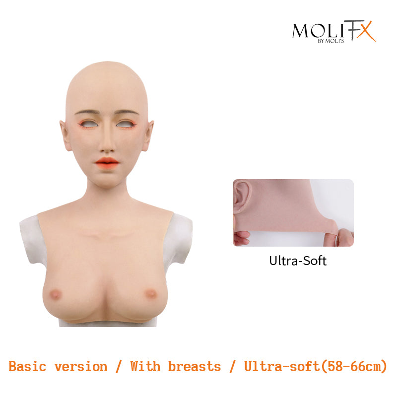 MoliFX | “Linglong” Taoyao Makeup |  The Oriental Beauty Female Mask with Breasts C Cup X04C - InTheMask by Moli's