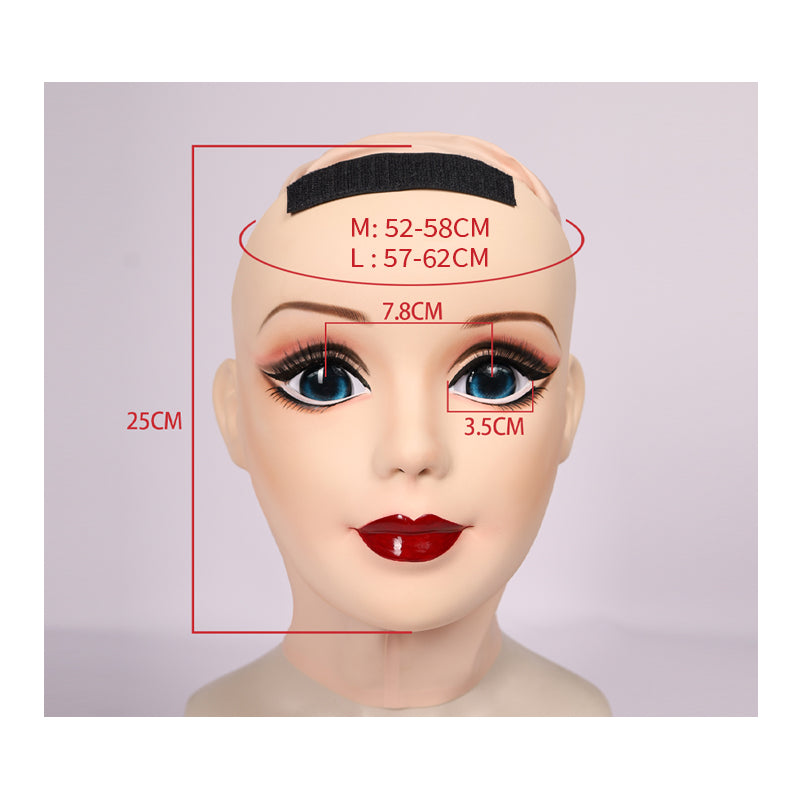 NEOGAN | Barbie, die weibliche Puppenmaske mit Knebel und Latexhaube von Moli's 