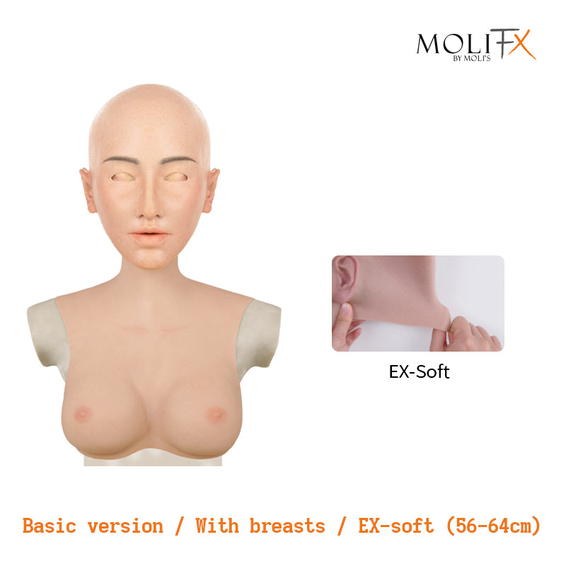 MoliFX | “Linglong” Ningzhi Makeup | The Oriental Beauty Female Mask with Breasts C Cup X04 - InTheMask by Moli's