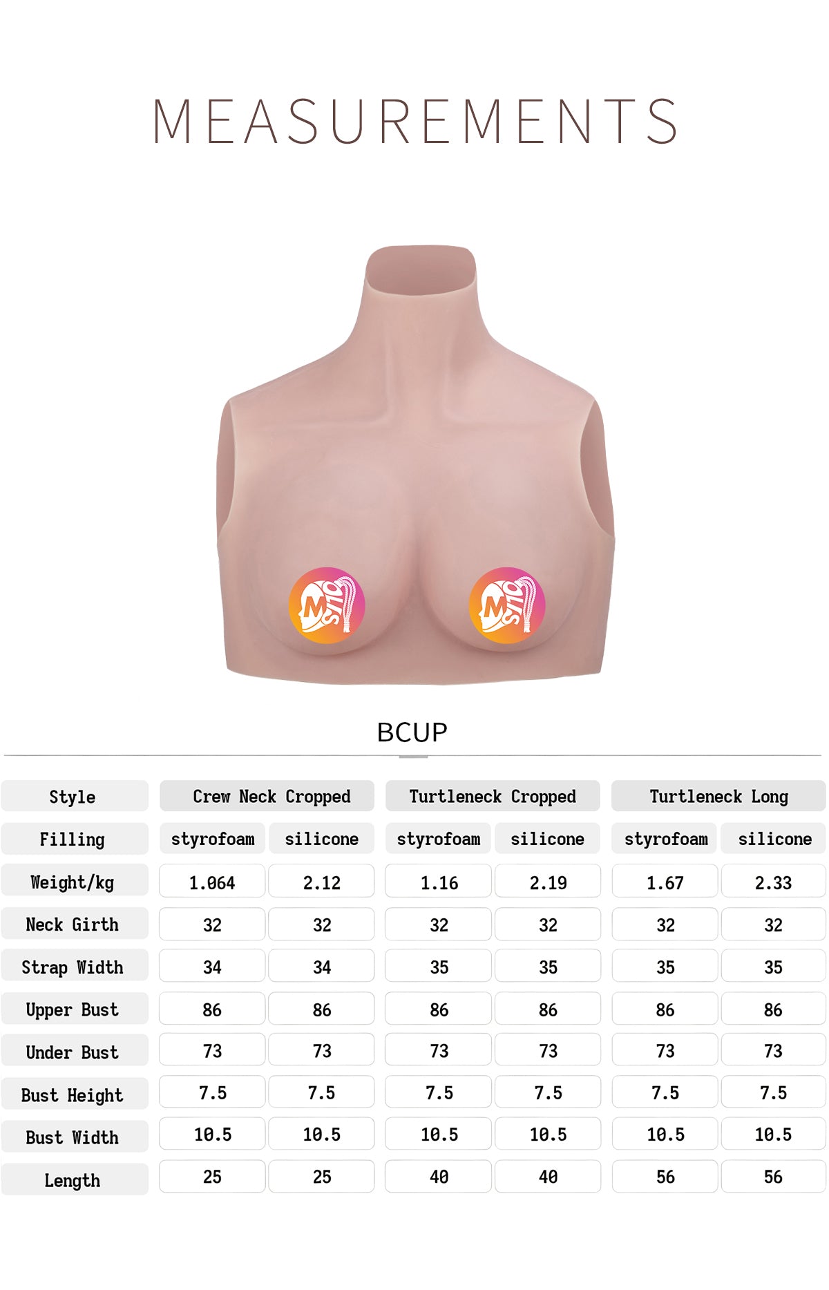 ZERO TOUCH 2 | B Cup Silicone Breastplate, Lightweight Breast Forms