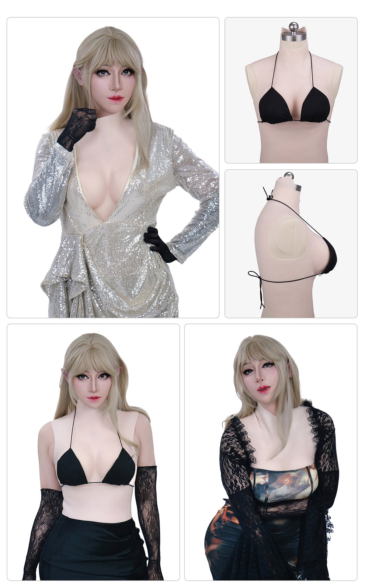 ZERO TOUCH 2 | D Cup Silicone Breastplate, Realistic MTF Breast Forms