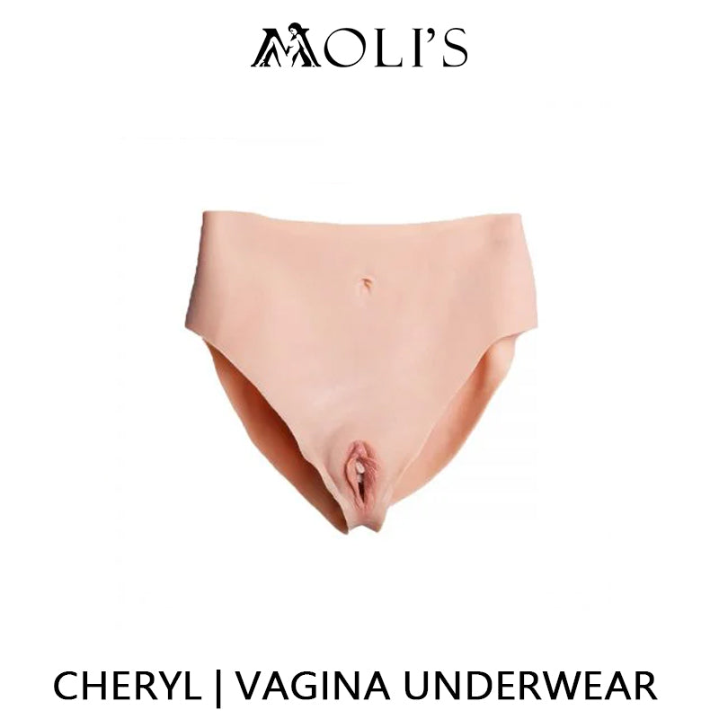 “Cheryl”Prosthetic Silicone Female Vagina Girdle Pant Penetrable with Tube
