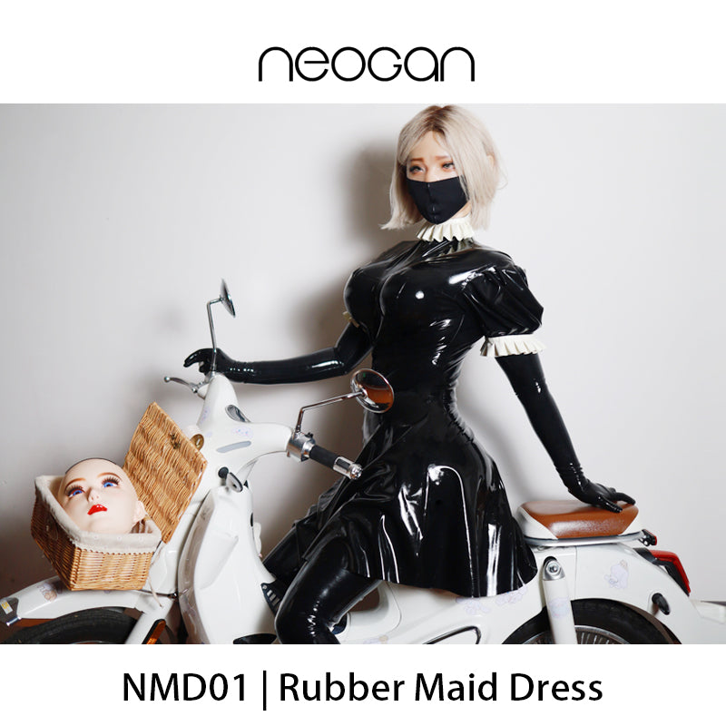 NEOGAN NMD01 | Maßgeschneidertes Latex-Gummi-Dienstmädchenkleid 