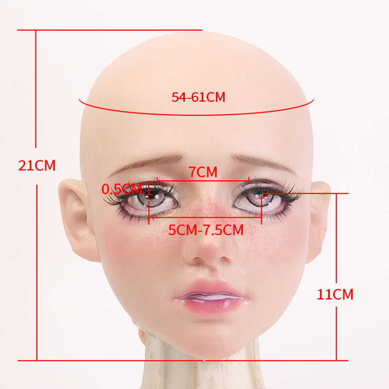 SecondFace von MoliFX | „The Nun“ Ahegao Special Makeup Silikon-Frauenmaske 