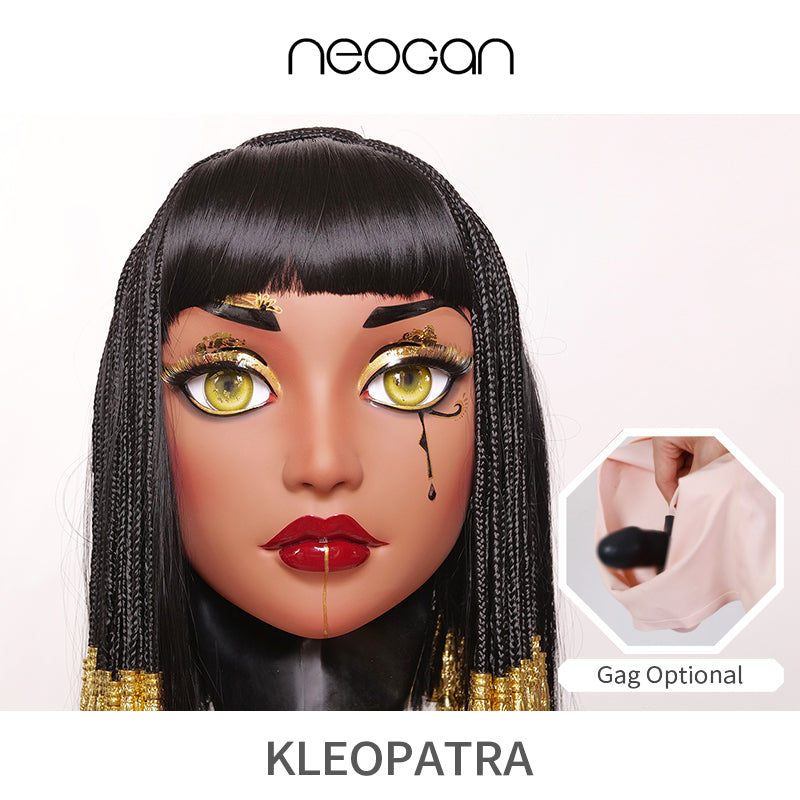 NEOGAN | ”Kleopatra“ of "Parker" The Female Doll Mask with Gag and Latex Hood D04SA