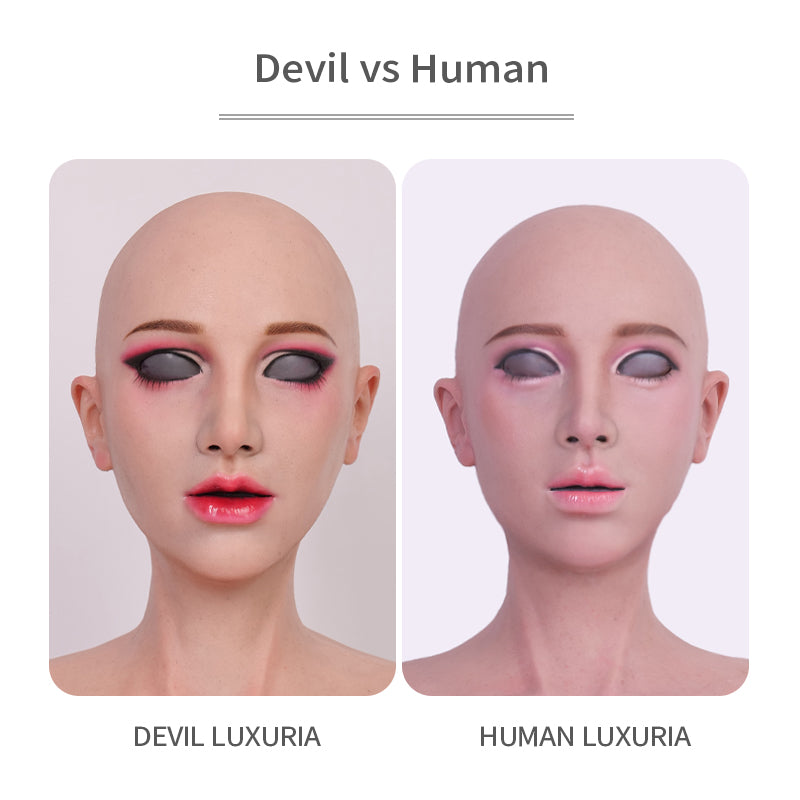 SecondFace von MoliFX | „Luxuria“ Devil Makeup Die weibliche Maske mit I-Cup-Brüsten