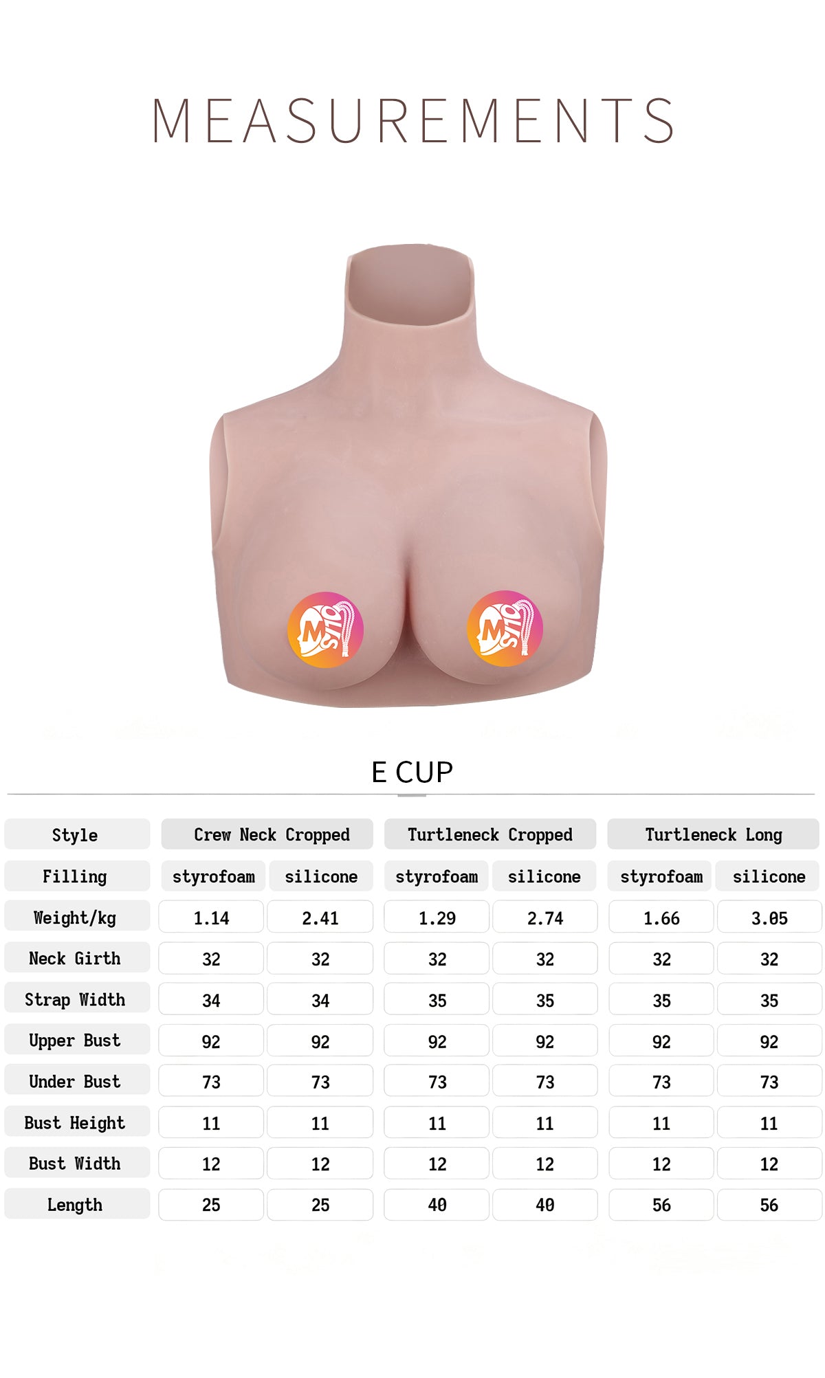 ZERO TOUCH 2 | E Cup Silicone Breastplate for Crossdressers
