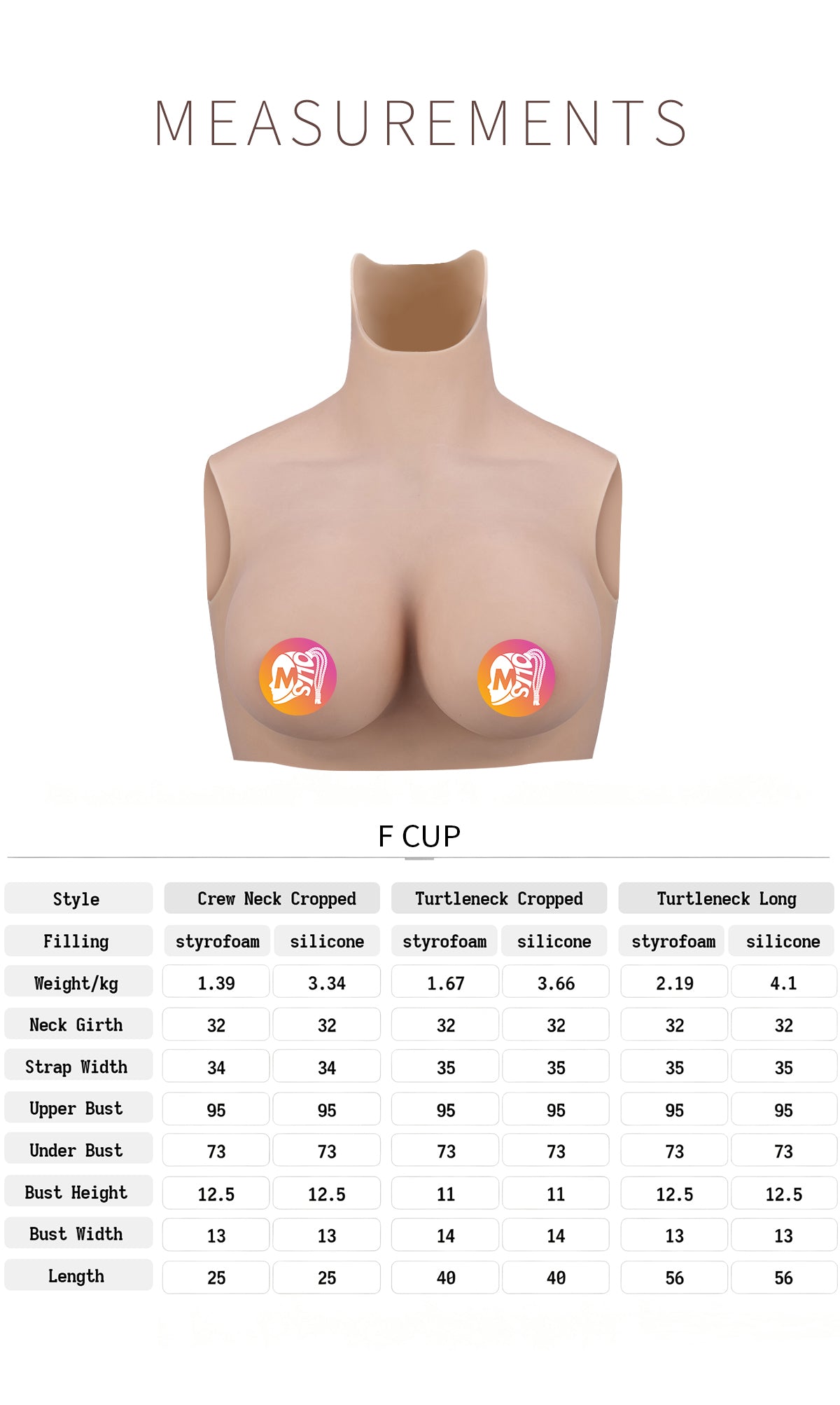 ZERO TOUCH 2 | F Cup Silicone Breastplate, Enhanced Breast Forms
